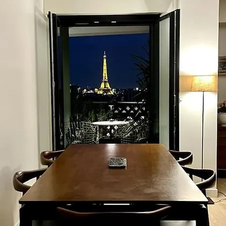 Parisian Flat Eiffel Tower View Apartment